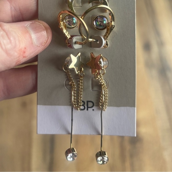 Gold and Silver Earring Set - Picture 2 of 5